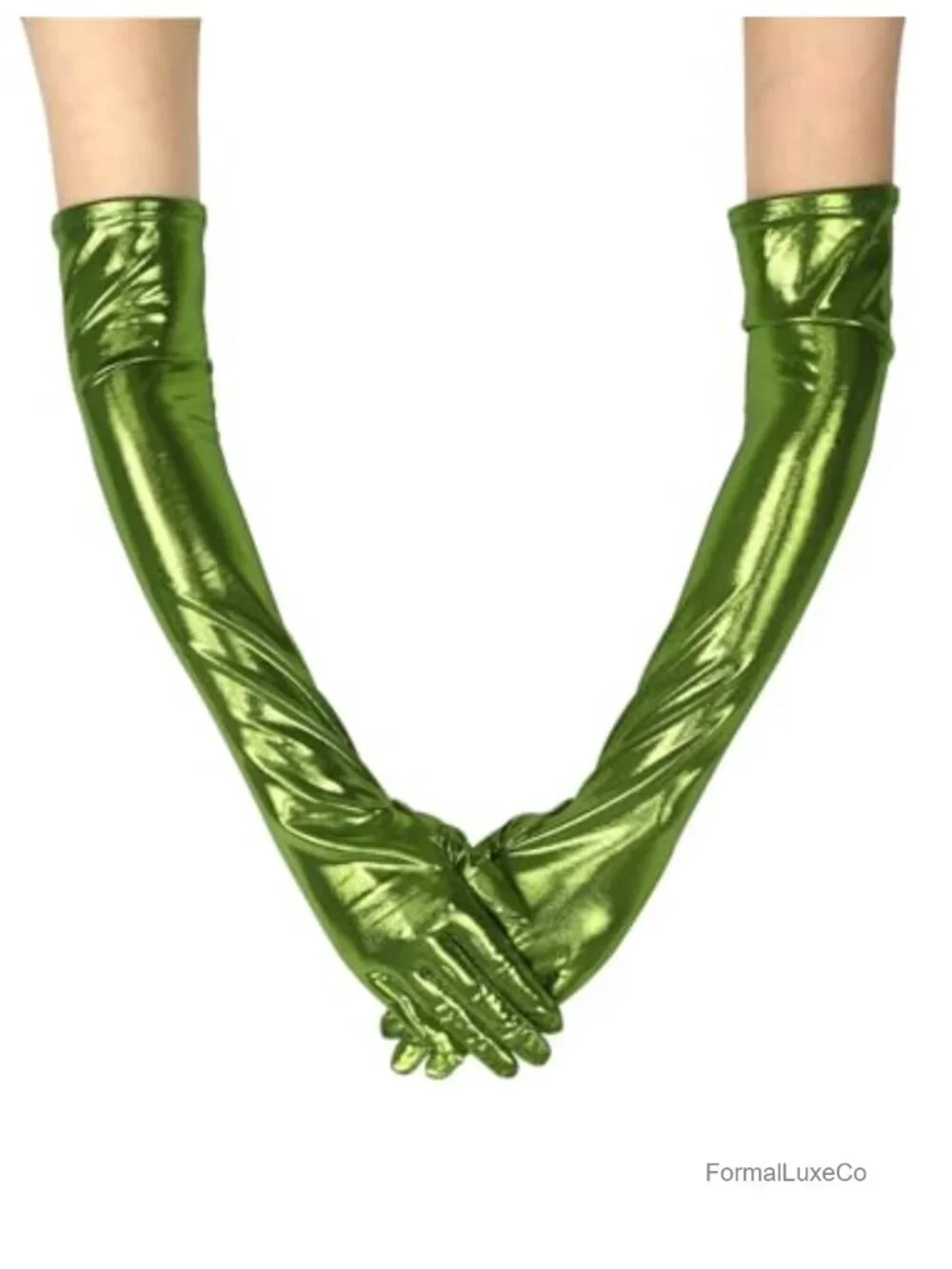 Women's Laser Satin Long Opera Gloves 1920s Costume Accessory Elegant Sparkling